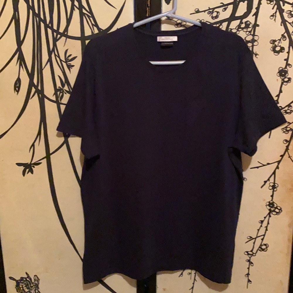 Versace Collection Men’s/Unisex Navy Blue T-Shirt W/Medusa Head Embroidery Logo